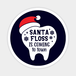 Tooth with santa hatdentistry, dental student, orthodontist, xmas, funny, dental squad, dentist christmas, hygienist Magnet